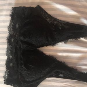 Black lace bralet